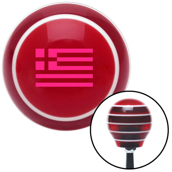 Pink Greece Red Stripe Shift Knob with M16 x 15 Insert