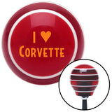 Orange I 3 CORVETTE Red Stripe Shift Knob with M16 x 15 Insert