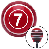White Ball 7 Red Stripe Shift Knob with M16 x 15 Insert