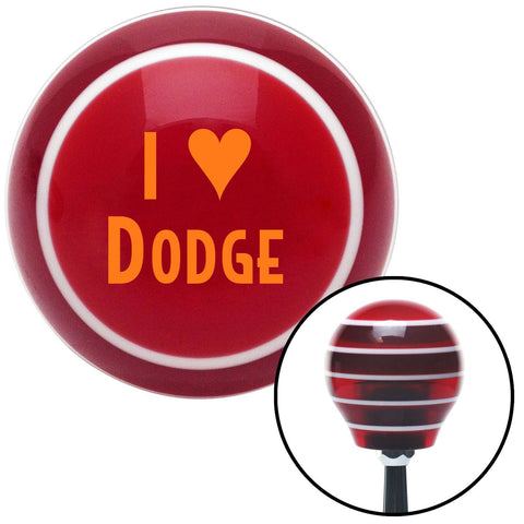 Orange I 3 DODGE Red Stripe Shift Knob with M16 x 15 Insert