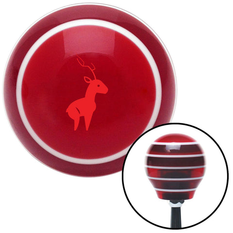 Red Deer Red Stripe Shift Knob with M16 x 15 Insert