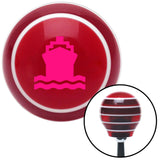 Pink Cruiseship Red Stripe Shift Knob with M16 x 15 Insert