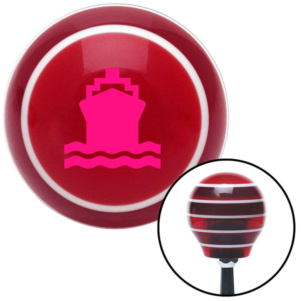 Pink Cruiseship Red Stripe Shift Knob with M16 x 15 Insert