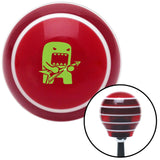 Green Domo Jammin Red Stripe Shift Knob with M16 x 15 Insert