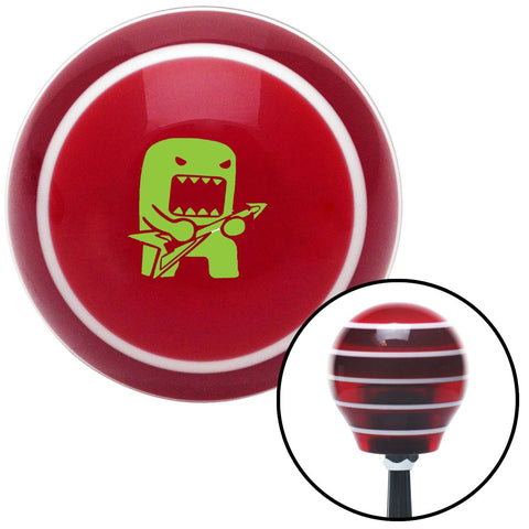 Green Domo Jammin Red Stripe Shift Knob with M16 x 15 Insert