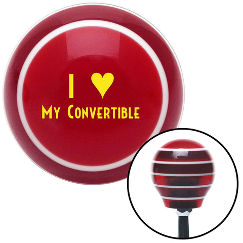 Yellow I 3 My Convertible Red Stripe Shift Knob with M16 x 15 Insert