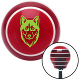 Green Husky Red Stripe Shift Knob with M16 x 15 Insert