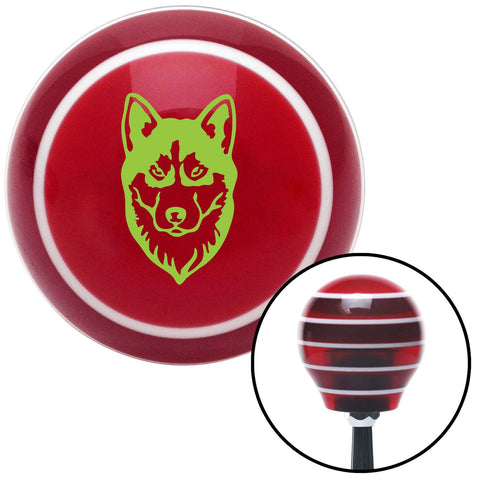 Green Husky Red Stripe Shift Knob with M16 x 15 Insert