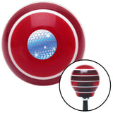 Disco Ball Red Stripe Shift Knob with M16 x 15 Insert