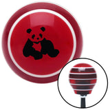 Black Panda Bear Red Stripe Shift Knob with M16 x 15 Insert