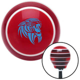 Blue Wildcat Red Stripe Shift Knob with M16 x 15 Insert