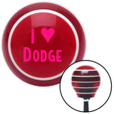 Pink I 3 DODGE Red Stripe Shift Knob with M16 x 15 Insert