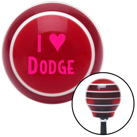 Pink I 3 DODGE Red Stripe Shift Knob with M16 x 15 Insert