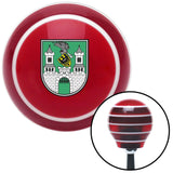 Poland Coat of Arms Red Stripe Shift Knob with M16 x 15 Insert