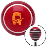 Orange Domo Jammin Red Stripe Shift Knob with M16 x 15 Insert