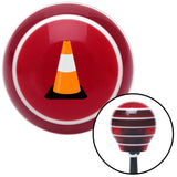 Traffic Cone Red Stripe Shift Knob with M16 x 15 Insert