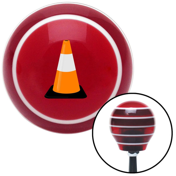 Traffic Cone Red Stripe Shift Knob with M16 x 15 Insert