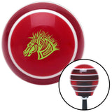 Green Horse Red Stripe Shift Knob with M16 x 15 Insert