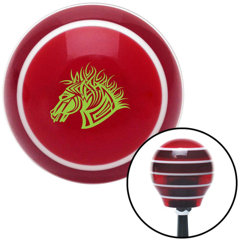 Green Horse Red Stripe Shift Knob with M16 x 15 Insert