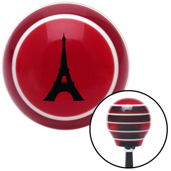 Black The Eiffel Tower  Red Stripe Shift Knob with M16 x 15 Insert