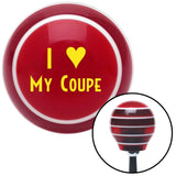 Yellow I 3 MY COUPE Red Stripe Shift Knob with M16 x 15 Insert