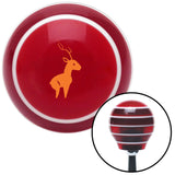 Orange Deer Red Stripe Shift Knob with M16 x 15 Insert