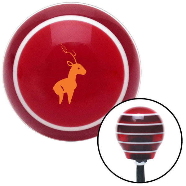 Orange Deer Red Stripe Shift Knob with M16 x 15 Insert
