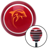 Orange Dolphin Red Stripe Shift Knob with M16 x 15 Insert
