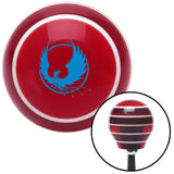 Blue Phoenix Red Stripe Shift Knob with M16 x 15 Insert