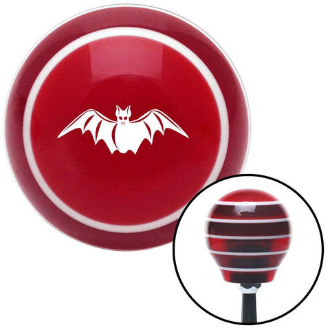 White Bat Red Stripe Shift Knob with M16 x 15 Insert