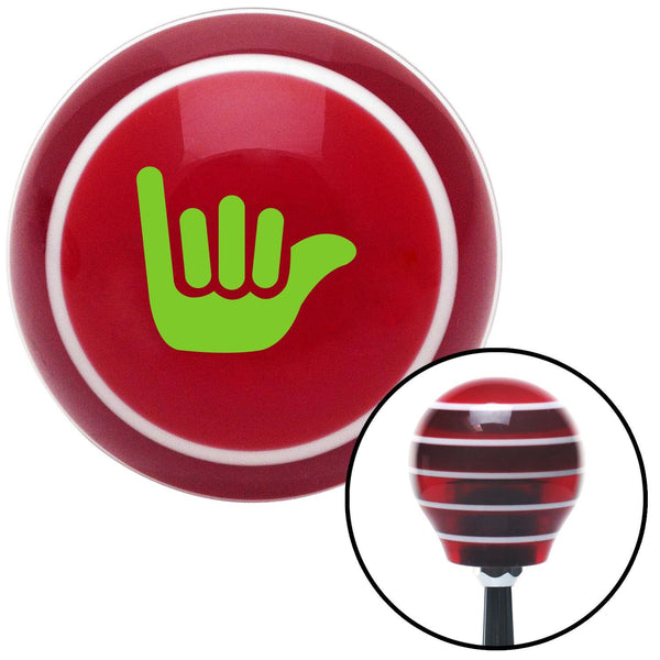 Green Hang Ten Red Stripe Shift Knob with M16 x 15 Insert