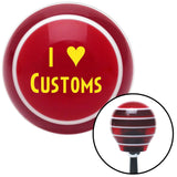 Yellow I 3 CUSTOMS Red Stripe Shift Knob with M16 x 15 Insert