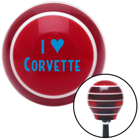 Blue I 3 CORVETTE Red Stripe Shift Knob with M16 x 15 Insert