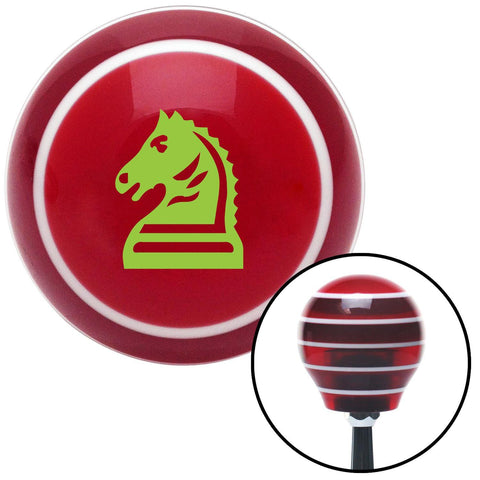 Green Knight Horse Red Stripe Shift Knob with M16 x 15 Insert