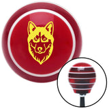 Yellow Husky Red Stripe Shift Knob with M16 x 15 Insert