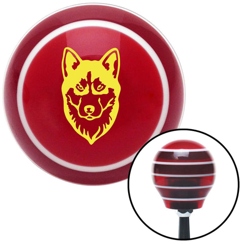 Yellow Husky Red Stripe Shift Knob with M16 x 15 Insert