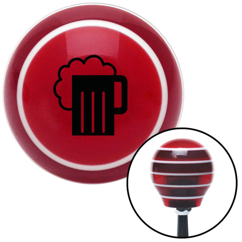 Black Foaming Mug Red Stripe Shift Knob with M16 x 15 Insert