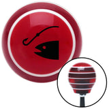 Black Hook n Fish Red Stripe Shift Knob with M16 x 15 Insert