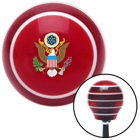 USA Eagle Red Stripe Shift Knob with M16 x 15 Insert