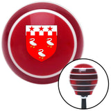Patterson Coat of Arms Red Stripe Shift Knob with M16 x 15 Insert