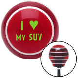Green I 3 MY SUV Red Stripe Shift Knob with M16 x 15 Insert