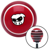 Black JDM Pig Face Red Stripe Shift Knob with M16 x 15 Insert