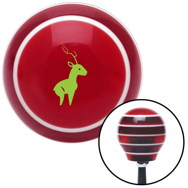 Green Deer Red Stripe Shift Knob with M16 x 15 Insert
