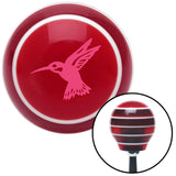 Pink Hummingbird Red Stripe Shift Knob with M16 x 15 Insert