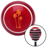 Orange Group of Palms Red Stripe Shift Knob with M16 x 15 Insert
