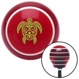 Green Turtle Red Stripe Shift Knob with M16 x 15 Insert