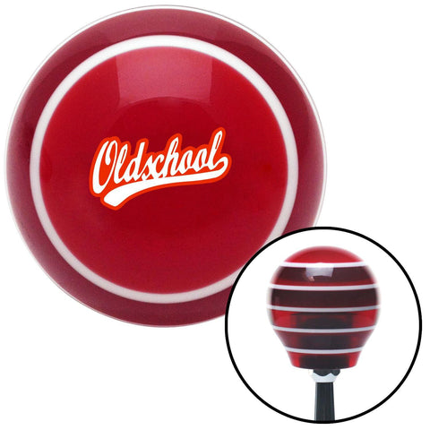 Oldschool Red Red Stripe Shift Knob with M16 x 15 Insert