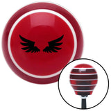 Black Wing of Royalty Red Stripe Shift Knob with M16 x 15 Insert