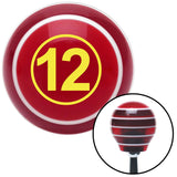 Yellow Ball 12 Red Stripe Shift Knob with M16 x 15 Insert