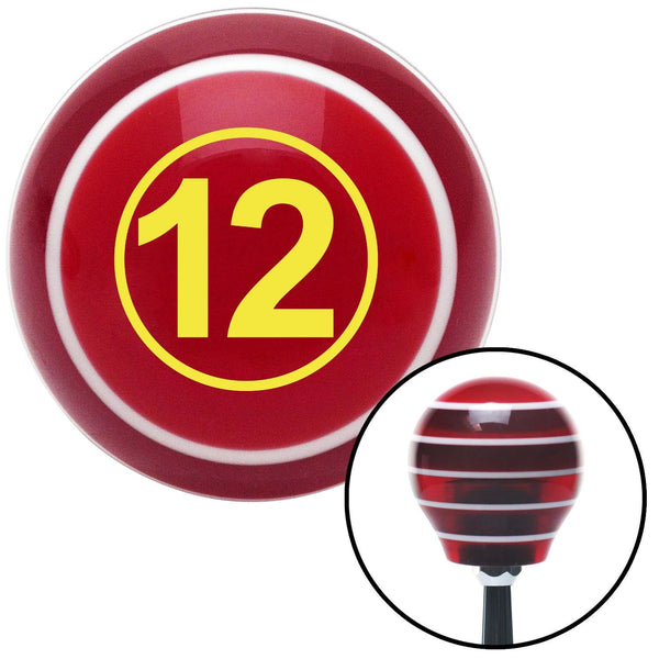 Yellow Ball 12 Red Stripe Shift Knob with M16 x 15 Insert